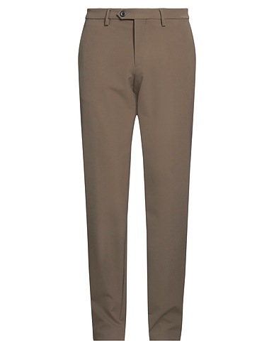 MICHELE CARBONE Casual trouser Khaki 88% Cotton, 12% Elastane