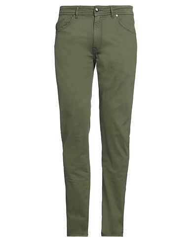 BARMAS Casual pants Military green 92% Cotton, 5% Cashmere, 3% Elastane