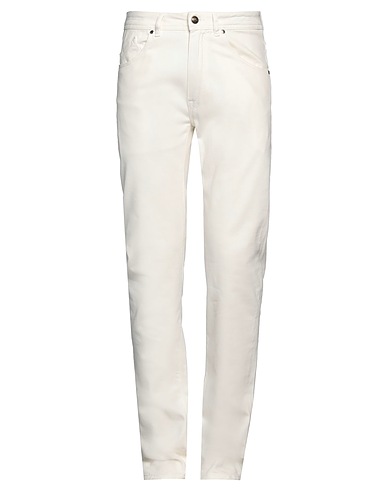 BARMAS Pantalon Blanc 92% Coton, 5% Cachemire, 3% Élasthanne
