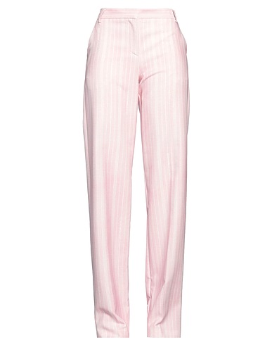 ERMANNO FIRENZE Casual trouser Pink 90% Polyester, 10% Elastane