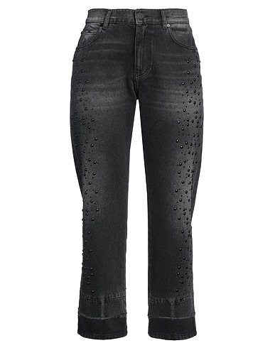 GAëLLE Paris Denim trousers Black 100% Cotton