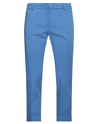 MESSAGERIE Casual trouser Light blue 97% Cotton, 3% Elastane