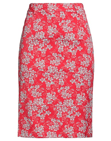 DEPARTMENT 5 Midi skirt Red 74% Cotton, 24% Polyamide, 2% Elastane