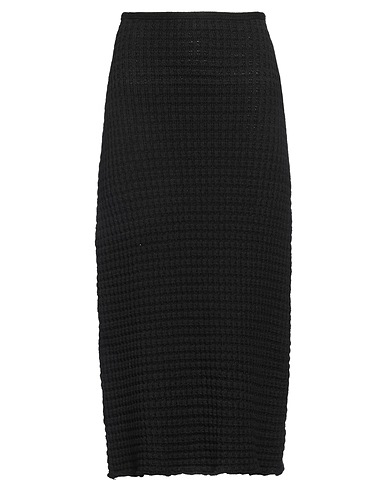 JIL SANDER Midi skirt Black 100% Cotton