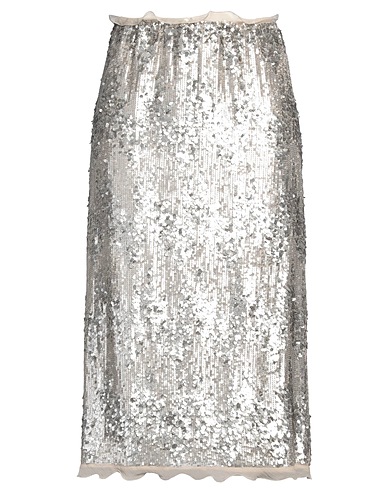 FENDI Midi skirt GRIGIO 100% Silk, Polyester