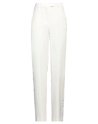 FRACOMINA Casual trouser White 98% Polyester, 2% Elastane