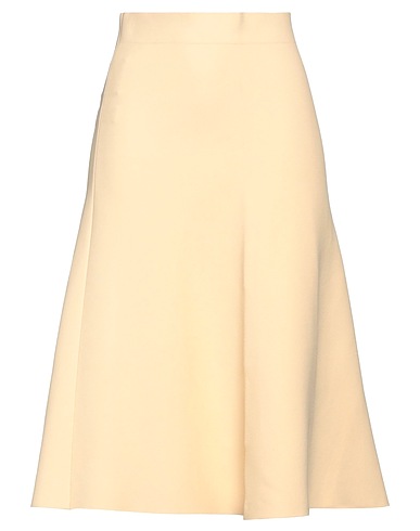 JIL SANDER Midi skirt Pastel yellow 83% Viscose, 17% Polyester