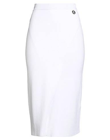 GAëLLE Paris Midi skirt White 65% Viscose, 35% Polyamide