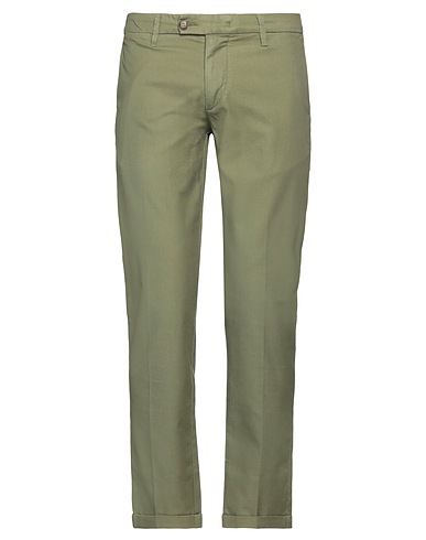 RE_HASH Pantalone Verde militare 98% Cotone, 2% Elastan