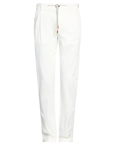 ELEVENTY Casual trouser White 98% Cotton, 2% Elastane