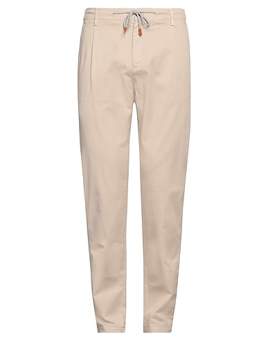 ELEVENTY Casual pants BEIGE 98% Cotton, 2% Elastane