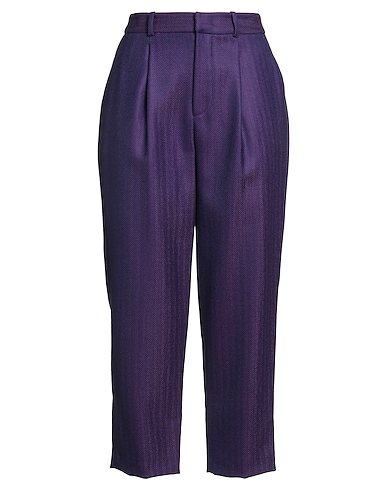 PT Torino Casual pants Purple 100% Virgin Wool