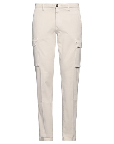 40WEFT Casual pants Ivory 97% Cotton, 3% Elastane
