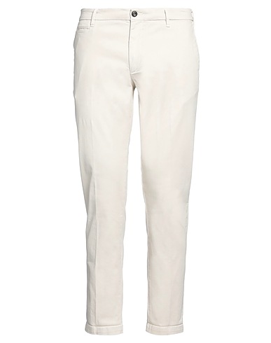 40WEFT Casual pants Ivory 97% Cotton, 3% Elastane