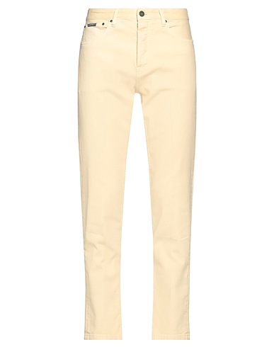 LARDINI Pantaloni jeans Giallo pastello 98% Cotone, 2% Elastan
