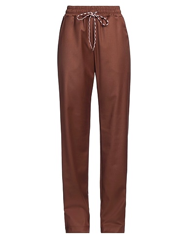 GAëLLE Paris Casual trouser Brown 66% Polyester, 31% Viscose, 3% Elastane