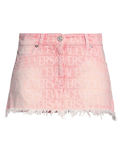 VERSACE Denim shorts Pink 100% Cotton