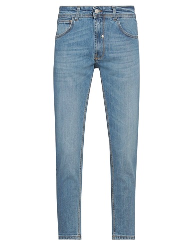 OVER/D Denim trousers Blue 98% Cotton, 2% Elastane
