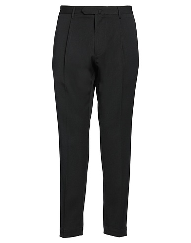 SANTANIELLO Casual pants IL VIAGGIATORE Black 54% Polyester, 44% Wool, 2% Elastane