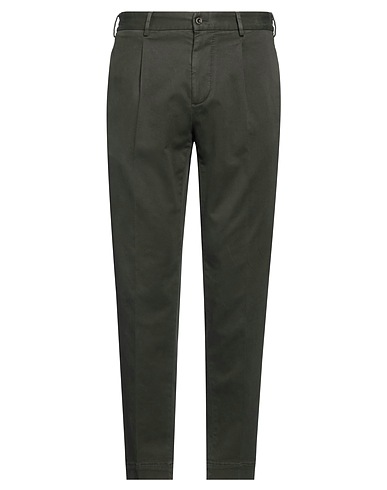SANTANIELLO Pantalone EXCLUSIVELY FOR MIMMA NINNI Verde scuro 99% Cotone, 1% Elastan