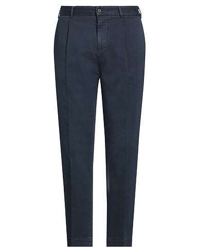 SANTANIELLO Casual pants EXCLUSIVELY FOR MIMMA NINNI Navy 99% Cotton, 1% Elastane