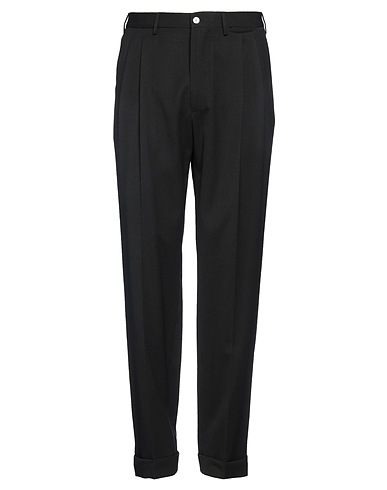 SANTANIELLO Casual pants Black 54% Polyester, 44% Wool, 2% Elastane