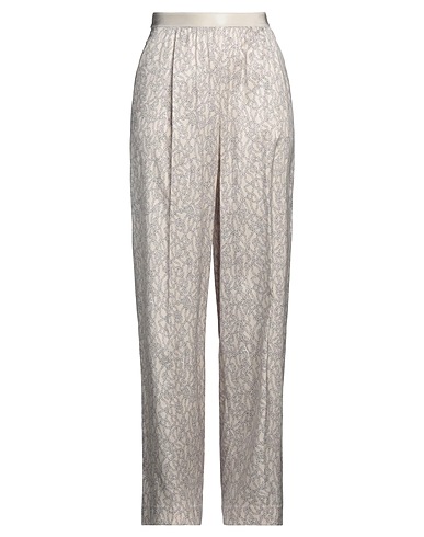 AGNONA Pantalone Avorio 95% Seta, 5% Elastan