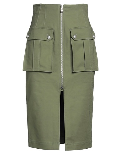 VERONICA BEARD Gonna midi Verde militare 96% Cotone, 4% Elastan