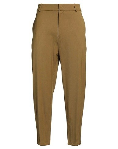GRIFONI Pantalone Verde militare 53% Poliestere, 43% Lana Vergine, 4% Elastan