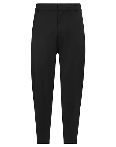 GRIFONI Pantalone Nero 53% Poliestere, 43% Lana Vergine, 4% Elastan