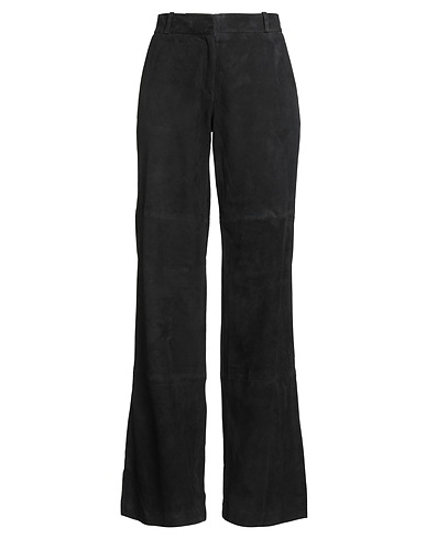 KILTIE Casual pants Black 100% Goat skin