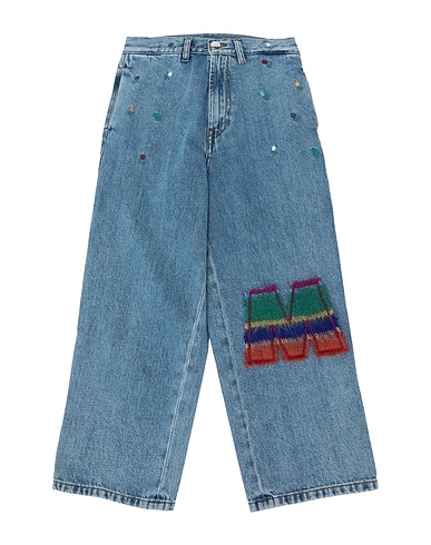 MARNI Denim trousers Blue 100% Cotton, Acrylic, Nylon
