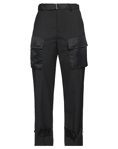 SACAI Casual pants Black 70% Polyester, 30% Wool, Nylon