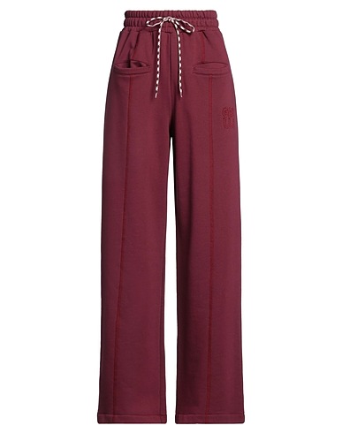 GAëLLE Paris Casual pants Burgundy 90% Cotton, 10% Polyester