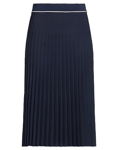 ERMANNO FIRENZE Midi skirt Navy 65% Viscose, 35% Polyamide