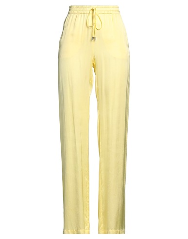 ERMANNO FIRENZE Casual trouser Yellow 100% Viscose