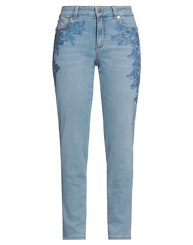 ERMANNO FIRENZE Denim trousers Blue 98% Cotton, 2% Elastane, Polyester, Polyamide