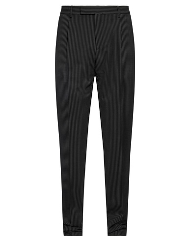 LARDINI Casual trouser Black 95% Wool, 5% Elastane