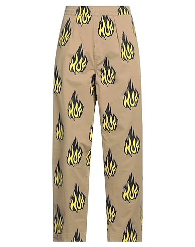 HUF Casual pants KHAKI 100% Cotton