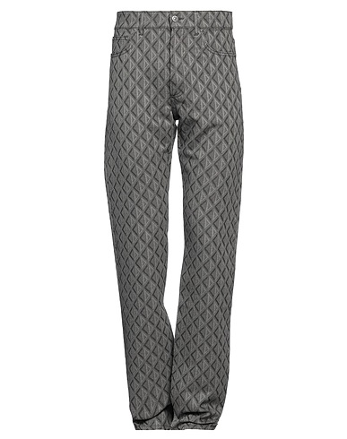 DIOR Casual pants Grey 100% Cotton, Calfskin
