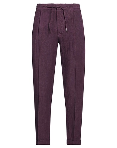 LARDINI Hosen Pflaume 100% Leinen