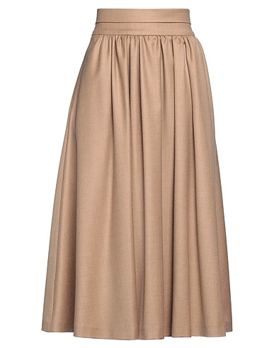 THOMAS RATH Midi skirt Beige 98% Wool, 1% Polyamide, 1% Metal