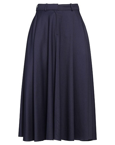 ELISABETTA FRANCHI Midi skirt Midnight blue 54% Polyester, 44% Virgin Wool, 2% Elastane