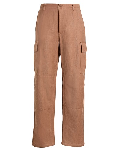 LARDINI Casual pants Camel 59% Linen, 41% Wool