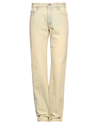 WE11 DONE Denim pants Beige 100% Cotton