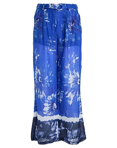 ERMANNO FIRENZE Casual trouser Blue 100% Ramie, Viscose