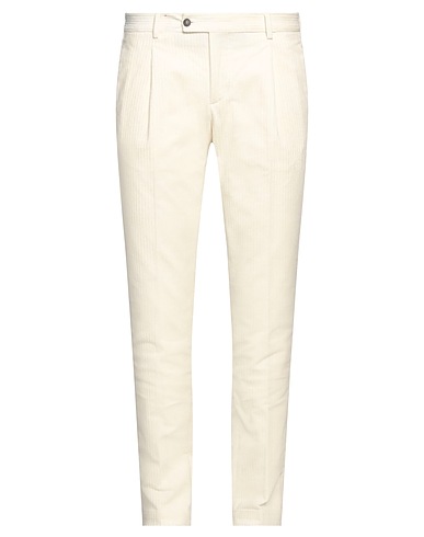 BRO SHIP Casual trouser Cream 97% Cotton, 3% Elastane