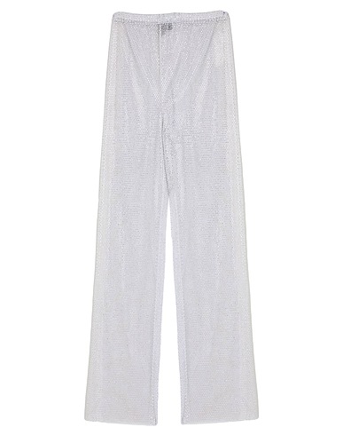 SANTA BRANDS Casual trouser Silver 50% Textile fibres, 30% Polyester, 20% Cotton