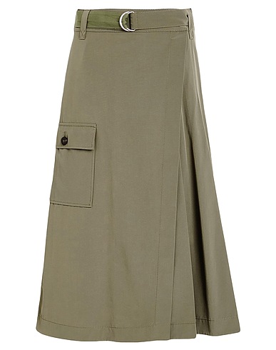 MAX&Co. Gonna midi EGEO
 Verde militare 57% Poliestere, 43% Cotone