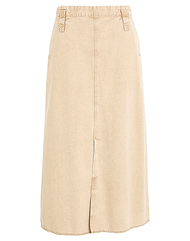 MAX&Co. Midi skirt ESTASI
 Sand 100% Cotton